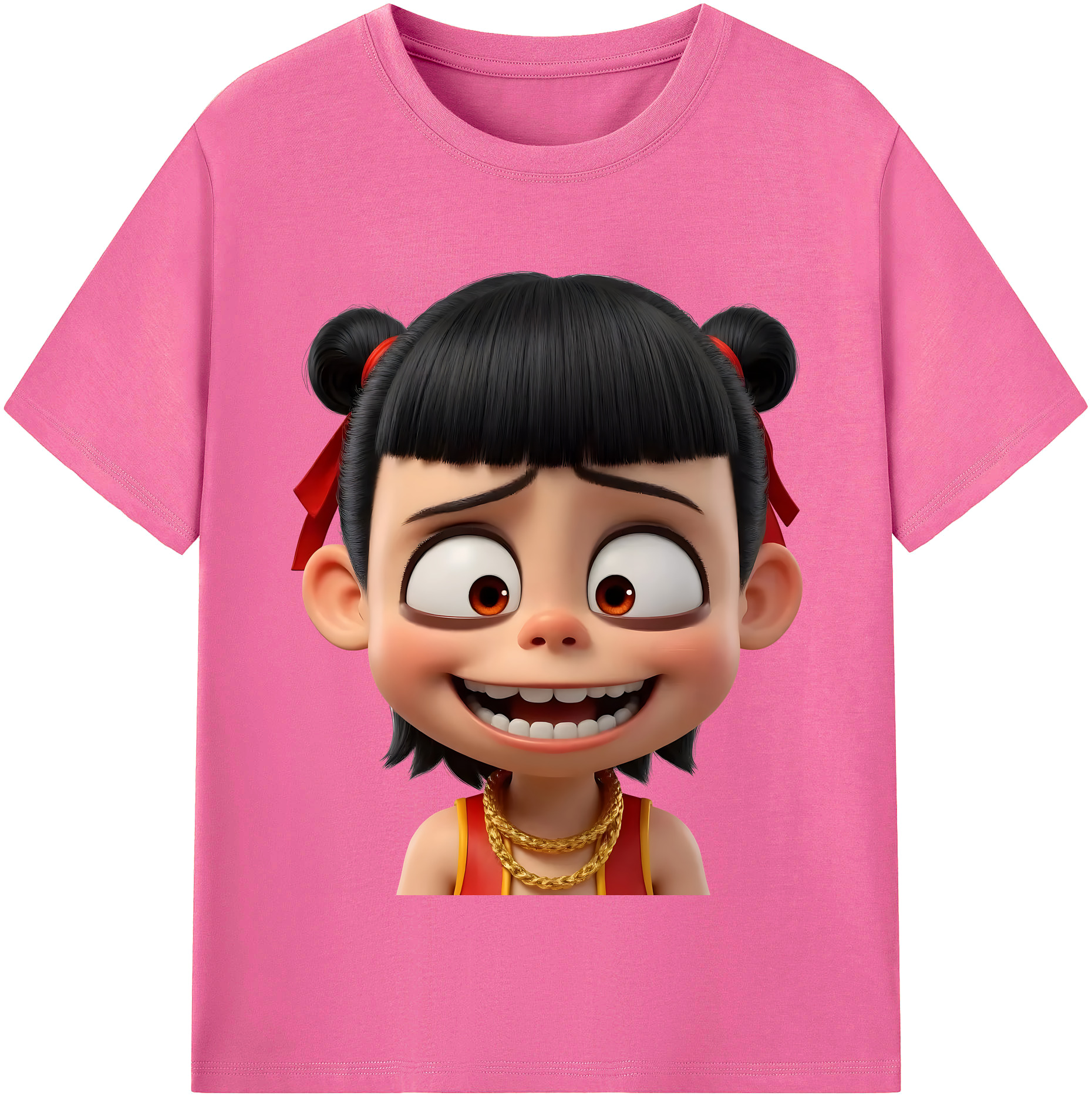 （画像用） Ne Zha 2 ナタ 魔童の大暴れ レディースカジュアルプリントTシャツ（綿100％）